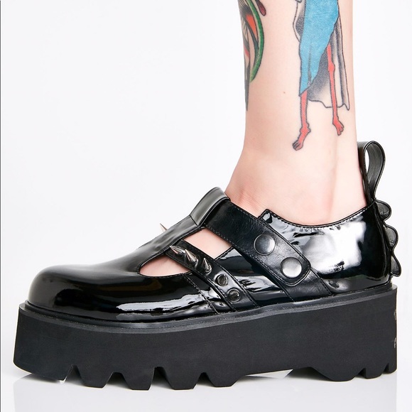 NWOT Disturbia spiked Violet shoes - Picture 4 of 8